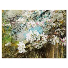 Designart - Apple Blossoms With White Flowers - Floral Art Canvas Print