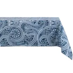 Blue Paisley Print Outdoor Tablecloth 60" x 84"