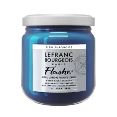 Lefranc & Bourgeois Flashe&reg; Matte Artist's Color, 400mL Turquoise Blue