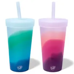 Silipint&reg; 22oz. Mountain Air & Desert Sun Silicone Straw Tumblers