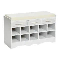 Household Essentials 32" Storage Bench White