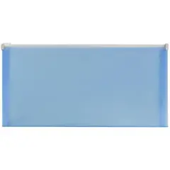 JAM Paper 5.25" x 10" Blue Plastic Zip Closure Envelopes, 108ct.
