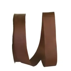 JAM Paper 1.5" x 100yd. Grosgrain Allure Ribbon Brown