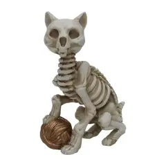 4.5" Skeleton Cat with Ball Tabletop D&eacute;cor by Ashland&reg;