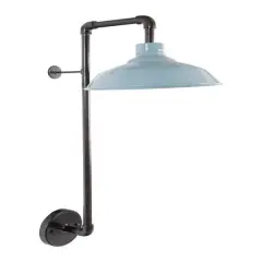 Hello Honey&reg; 33" Metal Wall Sconce with Round Shade Gray