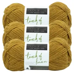 3 Pack Lion Brand&reg; Touch of Linen Yarn Dijon