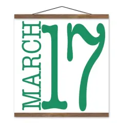 Large March Hanging Canvas 16" x 16" Teak Hanging Canvas