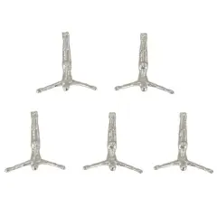 10" Aluminum Modern Figurine Wall D&eacute;cor Set Silver