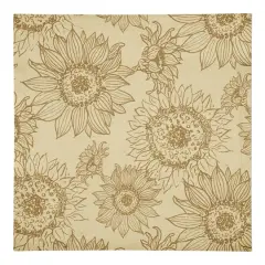 Large Sunflower Head Cotton Twill Napkin Gold/Yellow