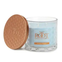 Root Candles Signature 3-Wick Honeycomb Beeswax Blend Jar Candle Cotton Breeze