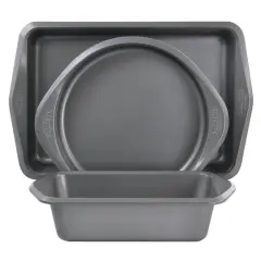 Martha Stewart 3 Piece Assorted Nonstick Steel Bakeware Set
