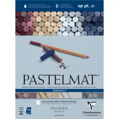 Clairefontaine Pastelmat&reg; Premium Paper Pad, 12" x 15.75" Palette 4