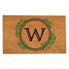 Laurel Circle Monogram Door Mat W