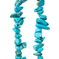 Turquoise Dyed Howlite Chip Beads, 15mm by Bead Landing&trade;