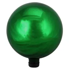 10" Shiny Garden Gazing Ball Emerald Green