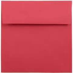 JAM Paper 6" Square Colored Invitation Envelopes, 25ct. Red Recycled