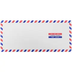 JAM Paper 4.125" x 9.5" White Airmail Envelopes