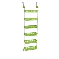 Household Essentials Over the Door Storage Rack Green