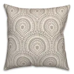 18" x 18" Fan Pattern Indoor/Outdoor Throw Pillow Taupe