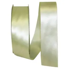 JAM Paper 1.5" x 50yd. Single Face Satin Ribbon Lime Juice