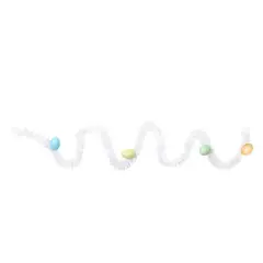 25ft. White Spring Tinsel Garland with Easter Eggs