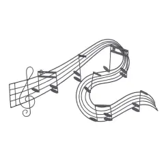 Black Metal Traditional Wall Decor, 33" x 19"