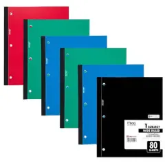 Mead&reg; Wireless 1 Subject Wide Ruled Neatbook Notebook, 6ct.