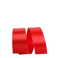 JAM Paper 1.875" x 50yd. Single Face Satin Allure Ribbon Scarlet