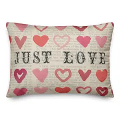 Just Love 14" x 20" Throw Pillow