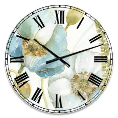 Designart 'My Greenhouse Cottage Flowers Iii Traditional Wall Clock