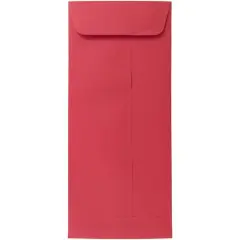JAM Paper 4.125" x 9.5" Policy Business Colored Envelopes, 50ct. Red