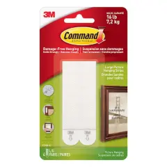 Command&trade; Large Picture Hanging Strips, 4ct. White