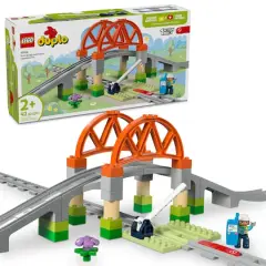 LEGO&reg; DUPLO&reg; Town Train Bridge and Tracks Expansion Set 10426