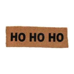Hello Honey&reg; Natural & Black Ho Ho Ho Double Coir Doormat