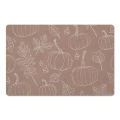 Dusty Rose Fall Pattern Floor Mat