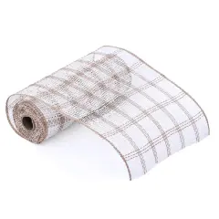 10" x 19ft. Natural & White Window Poly Burlap Mesh by Celebrate It&trade;