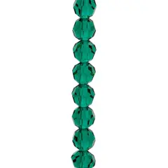 Preciosa Glass Crystal Round Beads, 4mm by Bead Landing&trade; Emerald