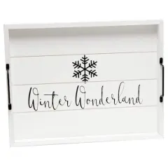 Elegant Designs&trade; 15.5" Winter Wonderland Serving Tray with Handles