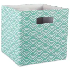 DII&reg; 13" Polyester Waves Storage Cube Aqua