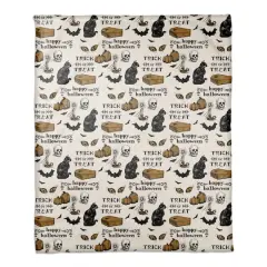 Vintage Halloween Pattern Throw