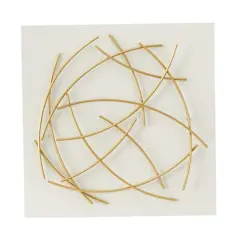 White Wood Contemporary Wall Decor, 24" x 24" x 3"