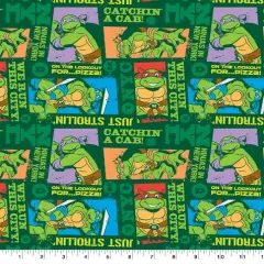 Nickelodeon Teenage Muntant Ninja Turtles New York Cotton Fabric