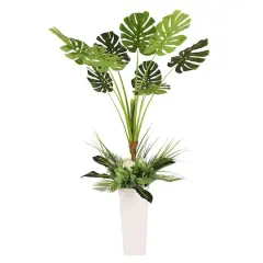 5ft. Artificial Tarovine Tree in White Decorative Pot