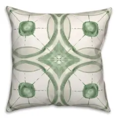 Green Circle Pattern 2 18" x 18" Throw Pillow