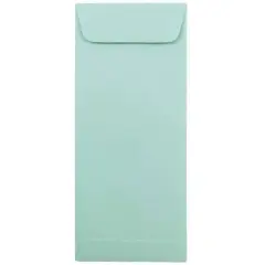 JAM Paper 4" x 10" Aqua Blue Policy Business Envelopes