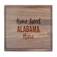 Home Sweet State Home 17" x 11" Walnut Cutting Board Alabama