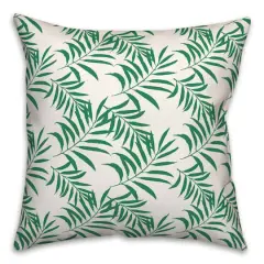 Palms Throw Pillow Green