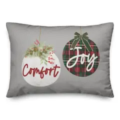 Comfort and Joy Ornaments 14x20 Throw Pillow