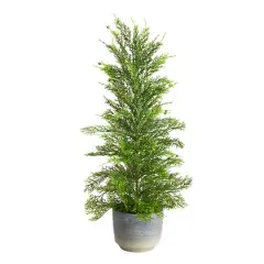 27" Californian Cedar Artificial Christmas Tree in Decorative Planter