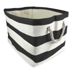 DII&reg; Small Rectangle Stripes Paper Bin Black